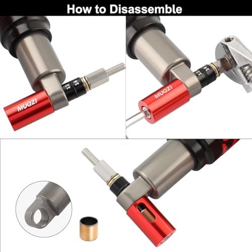 Bike Rear Shock Bushing Tool Kit, MTB Rear Shock Bearing Bushing Replacement Installation and Removal Tool for Mountain Road Bicycles Rockshox Fox - color: Red