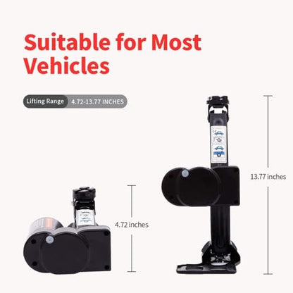 Generic 12V DC Electric Scissor Jack Tool Kit Lift up to 2 Ton Weight for Cars, Sedans, Hatchbacks, and Compact SUVs | Electric Floor Jack | Height up to 13.8 Inches