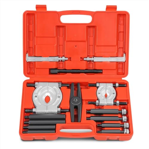 DNA Motoring 14 PCS Bearing Puller Set, 5 Ton Capacity Bearing Separator with 2" and 3" Jaws, Pinion Bearing Puller and Wheel Bearing Removal Tool, TOOLS-00453 - style: 14pcs Bearing Separator Set