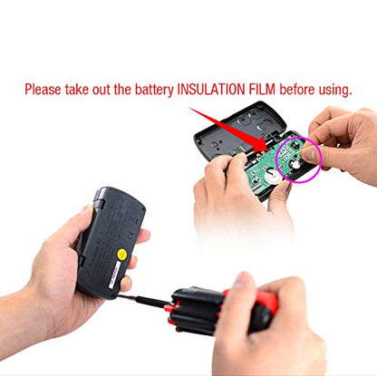 allsun Manual Range Mini Digital Multimeter 6 Functions Handheld Folding Voltmeter 3-1 2 Digit Pocket DMM DC/AC DC Ammeter Ohm Continuity Diode Tone Tester EM3081