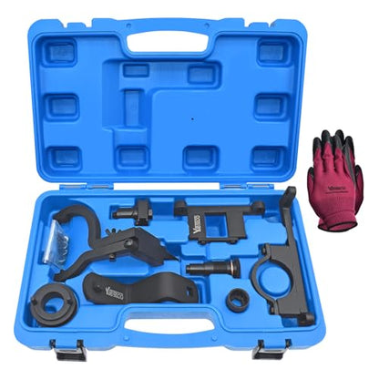 Camshaft Timing Tool Kit Compatible with Ford Land Rover Explorer | Compatible with Mustang Ranger Mercury Mountaineer L3 Mazda 4.0L V6 4015CC SOHC V6, with Carrying Case & Gloves