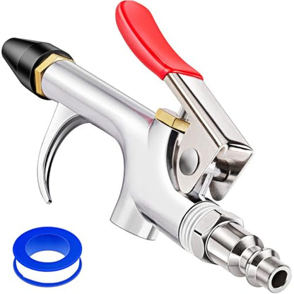 JASTIND 4Pcs Air Blow Gun Kit, 2-Way Connection Air Nozzle Blow Gun with Rubber Tip & 1/4IN Standard Quick Plug, Air Compressor Accessories Blower Gun for Dust Cleaning