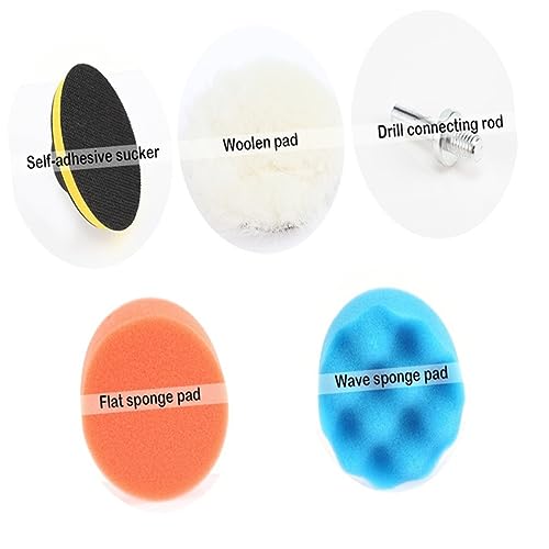 Luxshiny 25pcs Car Buffing Pads Kit Auto Paint Polishing Disc Wool Discs Set Car Detailing Bars Auto Detailing Kit
