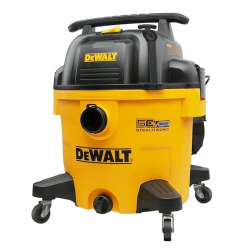 DEWALT 10 Gallon 5.0 Peak HP STEALTHSONIC Shop Vacuum Wet and Dry, Ultra Quiet Wet Dry Vac, Ideal for Jobsite, Garage, Car & Workshop, DXV10P-QT with Attachments & Powerful Suction, Portable Cleaning - size: 10 Gallon