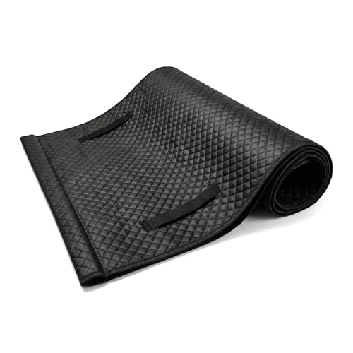 Foldable Under Car Repair Mat - Portable Mechanics Rolling Creeper Pad for Low Clearance Vehicles - Oil-Resistant Garage & Roadside Maintenance Creeper with Storage Bag,Black