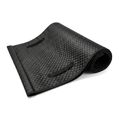 Foldable Under Car Repair Mat - Portable Mechanics Rolling Creeper Pad for Low Clearance Vehicles - Oil-Resistant Garage & Roadside Maintenance Creeper with Storage Bag,Black