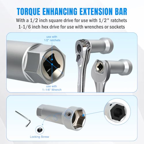 Nilight 10PCS Axle Spindle Thread Set Wheel Stud Rethreading Chaser Repair Tool Kit with Case 8 Metric UNF Dies 1-1/16" Extension Bar M20 M22 M24 13/16" 3/4" UNEF Nuts Automotive Tools for Mechanics - size: 10PCS Metric & UNF