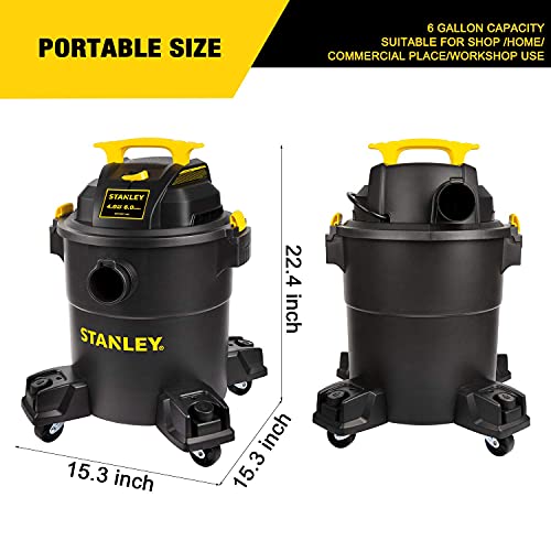 Stanley - SL18116P Wet/Dry Vacuum, 6 Gallon, 4 Horsepower Black - size: 6 Gallon, 4.0 HP AC