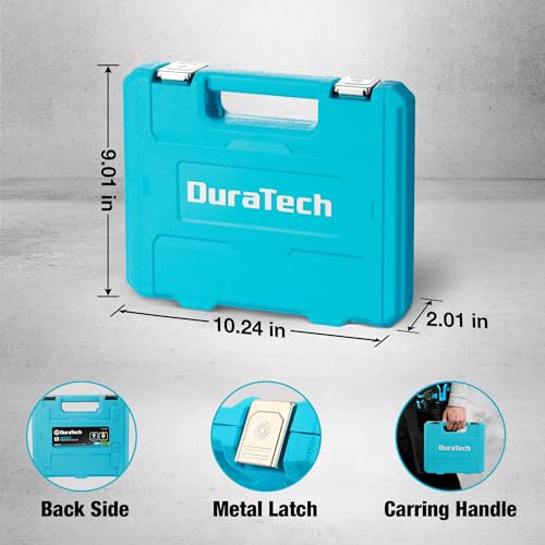 DURATECH 1/2" Drive Impact Swivel Socket Set, 13-Piece Shallow Wobble Sockets, Universal Joint Socket Set Metric, Cr-Mo Steel, 6 Point, Organized in Sturdy Storage Case(10-24mm) - style: 13 PCS Metric 1/2" Dr.