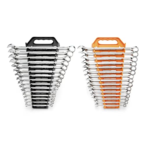 GEARWRENCH 30 Piece 12 Point Long Pattern Combination SAE/Metric Wrench Set with Wrench Racks (1/4-1 in., 8-22 mm) - 81937 (Pack of 2) - size: 25 PC (Pack of 2)