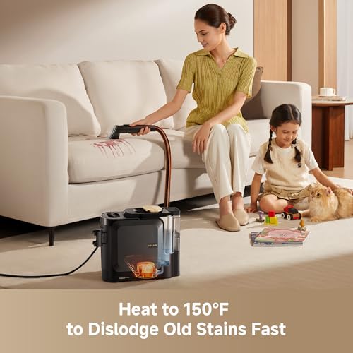 DREAME N20 Steam Carpet Cleaner Machine with Steam & Hot Water Wash, Portable Upholstery Cleaner with Self Cleaning, 17Kpa Suction, Perfect for Pet, Car, Auto, Carpet, Rug, Auto-Mix Solution - size: N20 Steam