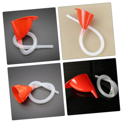Gatuida 3-Piece Automotive Funnel Set Plastic Gas Oil Funnel for Car Rv Motorcycle Large Flexible Long Tube No Spill Design for Easy Pouring