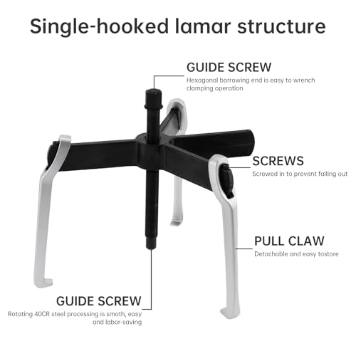 ChgImposs 2 Jaw 3 Jaw Gear Puller, Adjustable Bearing Puller, Reversible Removal Tool for Internal External Pulling, Puller Tool for Removal of Pulleys Flywheels Bearings Gears (12 Inch) - size: 12 Inch