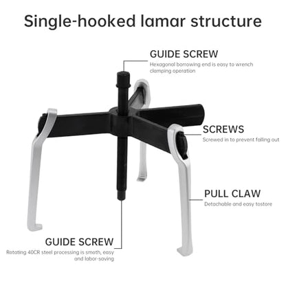 ChgImposs 2 Jaw 3 Jaw Gear Puller, Adjustable Bearing Puller, Reversible Removal Tool for Internal External Pulling, Puller Tool for Removal of Pulleys Flywheels Bearings Gears (12 Inch) - size: 12 Inch