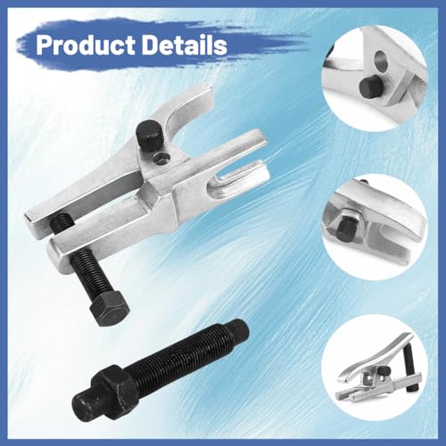 Car Ball Joint Separator, Adjustable Vehicle Ball Joint Removal Tool for Separating Arms Tie Rods, Heavy Duty Automotive Tie Rod Puller, Universal for SUV Automobile Truck