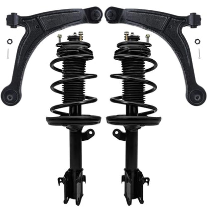 Detroit Axle - Front Struts Lower Control Arms for 2006-2014 | Honda Ridgeline, Quick Install Ready Struts Assembly Control Arms w/Ball Joint 2007 2008 2009 2010 2011 2012 2013 Replacement - size: 4CQ1201324/Big Kit