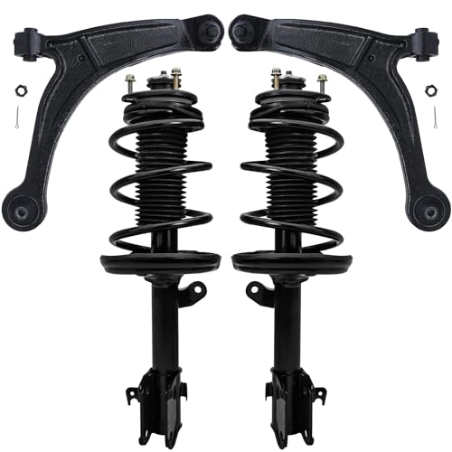 Detroit Axle - Front Struts Lower Control Arms for 2006-2014 | Honda Ridgeline, Quick Install Ready Struts Assembly Control Arms w/Ball Joint 2007 2008 2009 2010 2011 2012 2013 Replacement - size: 4CQ1201324/Big Kit