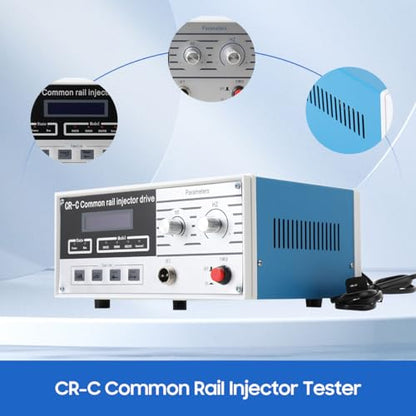 Common Rail Injector Tester CR-C Rail Injector Drive Fuel Injector Tester | CR Fuel Injector Cleaner Kit, Common Rail piezoelectric Injector Testers Car Fuel Injector Tester with 4 Test Range