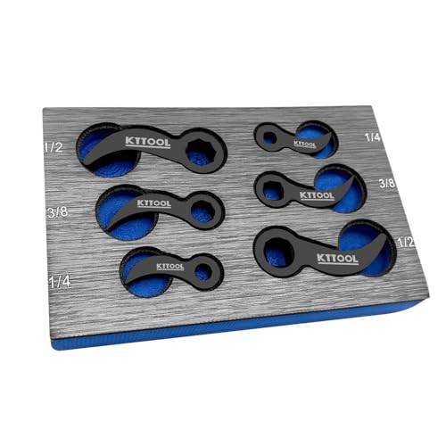 6 Pcs Pry Bar Wrench Adaptor Head Set, Crowbar Adapter Head Tool, Half Shaft Removal Car Repairing Tools 1/2" 3/8" 1/4" D 8pt (Square) Profile - color: 6pc