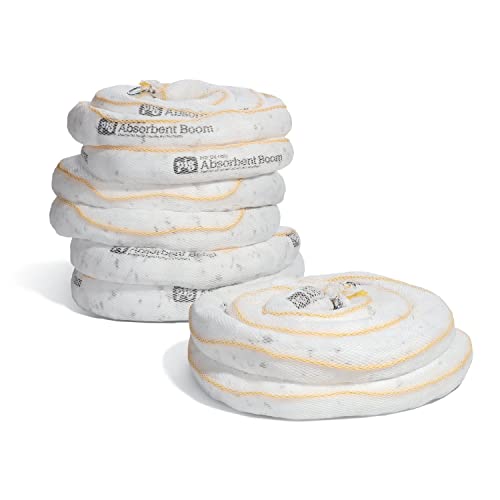PIG Oil Boom - Oil-Only Absorbent Boom - 4 Pack - 3" x 20' Boom - Absorbs up to 4 gallons per Boom - BOM407 - size: 3" x 20'