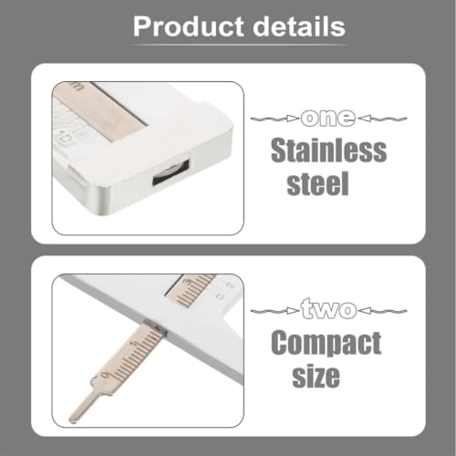 Cabilock Tire Depth Gauge Tool Portable and Replacement 2pcs for Car Tire Tread Measurement Stainless Steel Markings User-Friendly Design