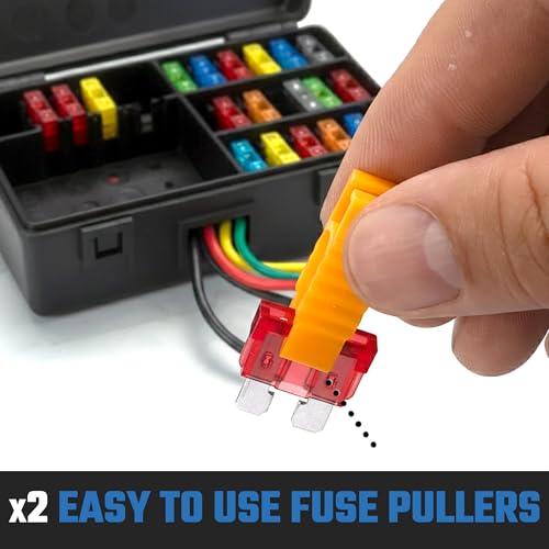 NEIKO 50502A Car Fuses Assortment Set, 140pc, Fast Acting, Auto Fuses Kit, Standard and Mini Sizes, 5A, 7.5A, 10A, 15A, 20A, 25A, and 30 Amp, Marine Boat, Automotive, RV, Car Fuse Kit, Fuse Puller - style: Standard & Mini Car Fuse Set