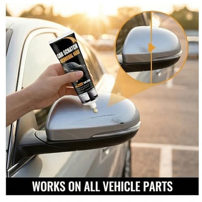 Car Scratch Remover Wax & Repair Paste - Erases Scuffs in 3 Seconds - Complete Kit with Sponge and Microfiber Cloth for Door Handle Scratches & Swirls - 120ml