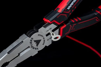 VAMPLIERS CAIMAN 7.5" Stripped Screw Extractor Needle Nose Pliers. Made in Japan. Multipurpose Long Nose Screw Removal Plier with Wire Cutter & Crimper - style: NEW 7.5" Long Nose Plier