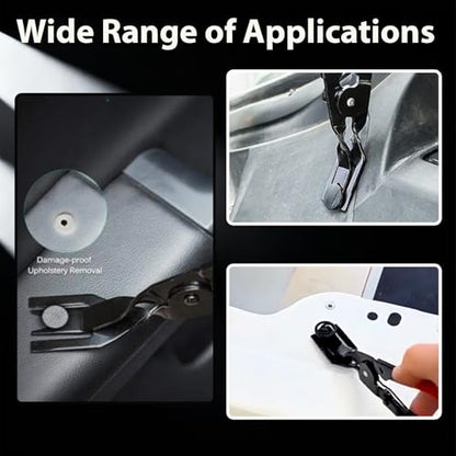 Car Panel Trim Removal Tool, Interior Clip Plier with Red Non-Slip Handle