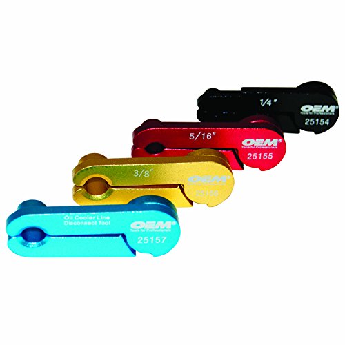 OEMTOOLS 25150 4 Piece Disconnect Set, Oil Cooler Line Disconnect Tool, Spring Lock Fuel Line Disconnect Set, 1/4 inch, 5/16 inch, 3/8 inch, 1/2 inch - style: Aluminum 4-Pc (1/4"-1/2")
