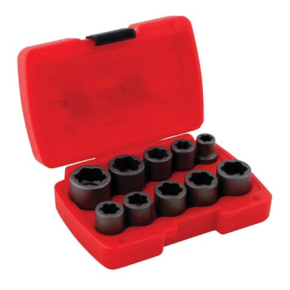 Performance Tool W38919 3/8-Inch Drive 5 Piece Bolt Extractor Set (Metric/SAE)
