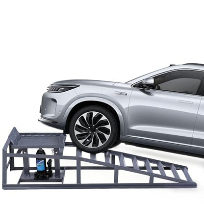 Generic 2 PCS Low Profile Car Lift Service Ramps Adjust Heights 9.8-15in Portable Auto Service Ramps 5T/11000LBS Capacity for Home Garage Maintenance Oil Changes