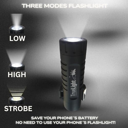 TrueLightEssentials Electric Rechargeable Plasma Lighter - Waterproof USB Arc Lighters with Flashlight LED Battery Indicator and Flexible Neck for Candle Survival Camping Emergency (Black, Long) - color: Black