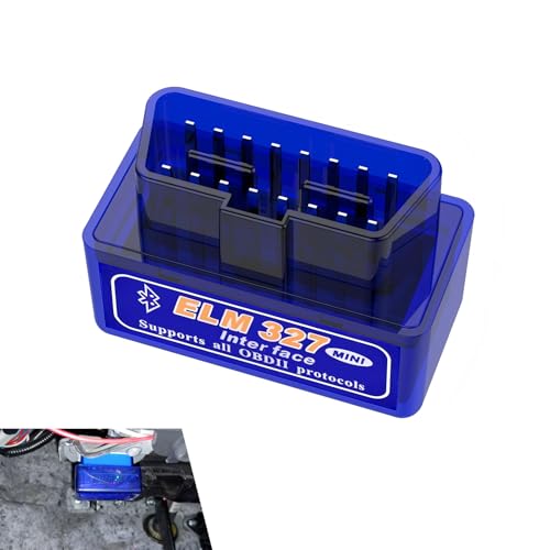 1 PC Car OBDII Diagnostic Tool, ELM327 Bluetooth Code Reader & Scanner for Real-time Data, Works with Android iOS, Universal for Most Cars & Trucks (Blue)