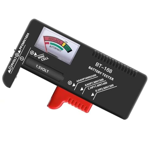Battery Tester Checker Battery Capacity Tester Display Checkered Analyzer Digital Universal for C AA AAA D N 9V 1.55V Button Cell Batteries