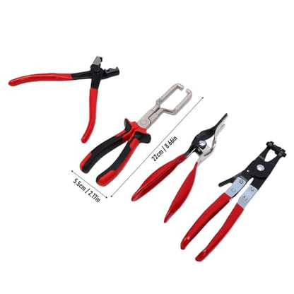 Hose Clamp Pliers Set, Fuel Line Caliper Set, Electrical Disconnect Fuel Filter Pliers Hose Remover Clamp Removal Tool for Tackle Wiring Repairs, Auto Maintenance