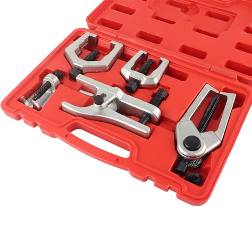 5Pcs Front End Suspen Service Arm Joint Tie Rod Separator Puller Set, Car Repai Tool Kit, d uction with Heavy Duty Sto