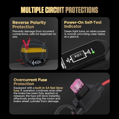 BT10 EPB Emergency Release Tool for Electronic Parking Brakes | Temporary EPB release for brake service and vehicle recovery; dual-direction control, two connections, 10-14 V DC, 5 A fuse