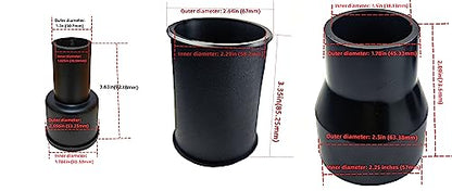palart 3 Piece Vacuum Adapter Combo Kit Fits Wet Dry Vacuum Cleaners,Connector Accessory | Includes 2-1/2 in to 1-7/8 in. Accessory Adapter, 1-7/8 in. to 1-1/4 in. Adapter, Hose-to-Hose Connector, Connector Accessory