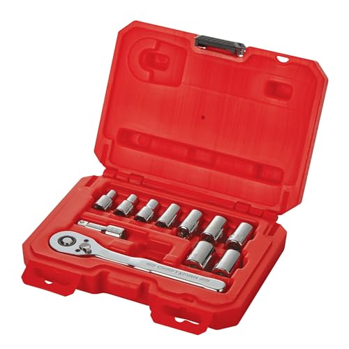 CRAFTSMAN Mechanics Tool Set, Metric, 1/4 Inch Drive, 11 Piece (CMMT34871) (Pack of 6) - size: 1/4 in (Pack of 6)