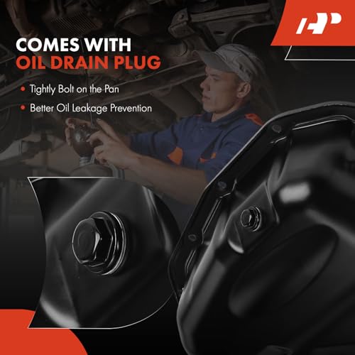 A-Premium Lower Engine Oil Pan Sump with Drain Plug Compatible with Toyota Camry 2010-2017 Highlander 2009-2019 Sienna 2011-2013 Avalon Lexus ES300h 2013-2018 2.5L 2.7L
