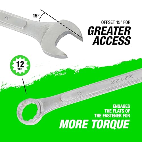 OEMTOOLS 22122 21 mm Jumbo Combination Wrench - size: 21mm