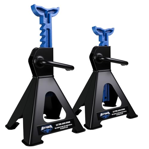 ANTPOWER 2.5 Ton Jack Stands 5,000 lb Capacity Car Lifting Stand 1 Pair (Not Suitable for SUV,Truck) Blue and Black (2.5T jackstand) - style: 2.5T jackstand