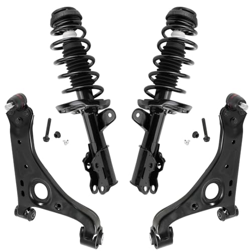 Detroit Axle - FWD Front End Suspension Kit for Buick 13-22 Encore Chevy Trax, Struts and Coil Spring Lower Control Arms with Ball Joint 2013 2014 2015 2016 2017 2018 2019 2020 2021 2022 Replacement - size: 4CQ50682/Big Kit