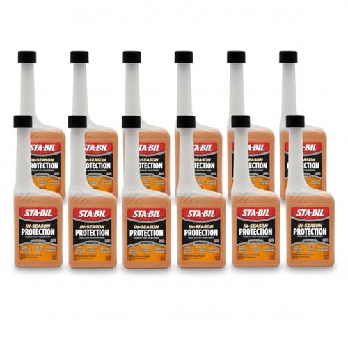 STA-BIL In-Season Protection Fuel System Treatment & Injector Cleaner, 10 oz 12-Pack | Fuel system and injector cleaner that helps improve performance while protecting against corrosion & ethanol damage - size: 10 Fl Oz (Pack of 12)