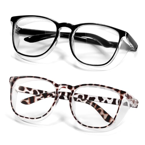 Safety Glasses Anti Fog Goggles Protective Eyewear Blue Light Blocking Anti Dust UV Protection Glasses For Men Women - color: Brown Leopard+black