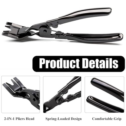 1PCS Car Clip Pliers Tool, Panel Clip Pliers Set Fastener Remover, Auto Retainer Clip Trim Rivet Removal Tool, Auto Door Car Upholstery Trim Clip Removal Tool (Black) - color: Black - 1 Pcs Clip Removal Plier