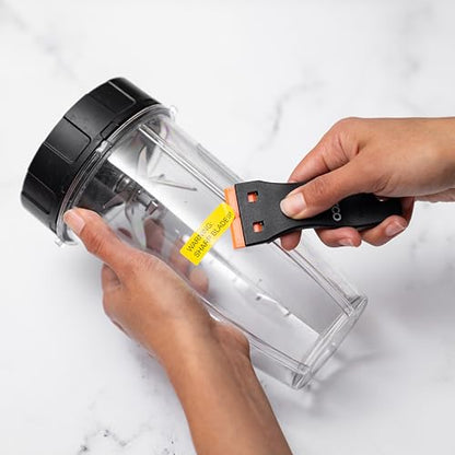 Perco Plastic Razor Blade Scraper with 10 Extra Plastic Blades – No-Scratch Adhesive & Sticker Remover Tool for Labels, Decals & Glue Residue – Safe Scraper for Glass, Windows & Car Surfaces - size: Scraper