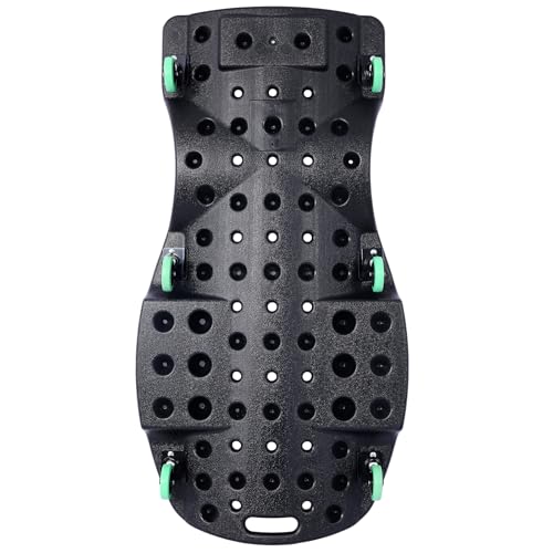 Mechanic Plastic Creeper, 48 Inch Low Profile Creeper with Blow Molded Ergonomic HDPE Body, Padded Headrest & Dual Tool Trays, 440 Lbs Capacity, Car Creeper/Seat for Garage, Shop, Tool Gift (Black) - color: Black