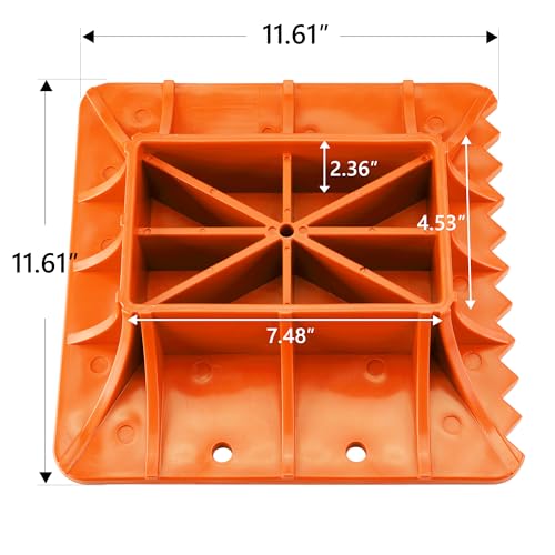 Seven Sparta Off-Road Base Stand Compatible with Hi Lift Jack PP Pad to Alleviate Jack Hoisting Sinkage（Orange） - style: Orange Base